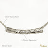 [14K Gold] 32mm x 4mm Horizontal Bar Necklace-Rope Chain-Diamond*Made to order*(TRDSP)　14金　ネックレス　ペンダント　オーダーメイド