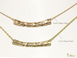 [14K Gold] 32mm x 4mm Horizontal Bar Necklace-Rope Chain-Diamond*Made to order*(TRDSP)　14金　ネックレス　ペンダント　オーダーメイド