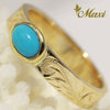 4mm Flat Turquoise Ring [14K Gold]  14金　ターコイズ　リング　オーダーメイド　カスタムオーダー