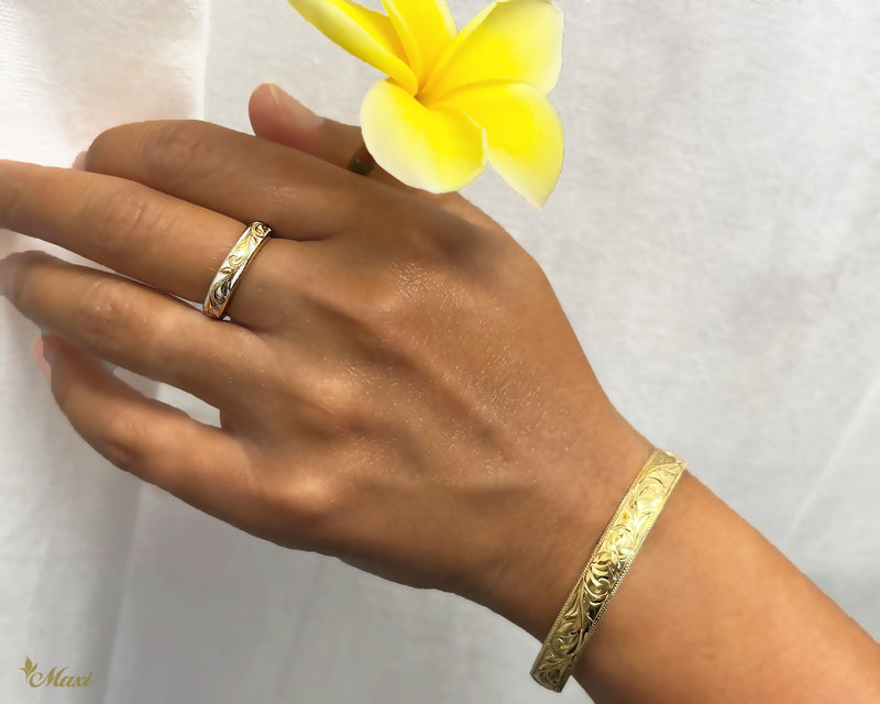 [14K Gold] Custom 8mm Closed Bangle Bracelet *Made-to-order*