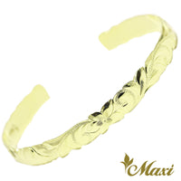 [14K Gold] 6mm Open Bangle Bracelet/ Barrel *Made-to-order*