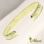 [14K Gold] 8mm Open Bangle Bracelet/ Barrel *Made-to-order*