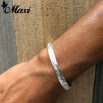 [Silver 925] 6mm Border Line Bangle Bracelet (B0167)