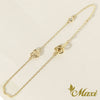 [14K Gold] Heart Charm Bracelet/Anklet with Diamond(B0178)