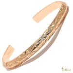 [14K Gold] 6mm Width Angled Open Bangle Bracelet*Made-to-order*(B0471)