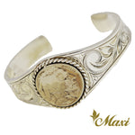 [Silver 925] Buffalo Nickel Coin Bangle Bracelet (B0504) [Made to Order]