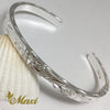 [Silver 925] 4mm Flat Bangle Bracelet-Old English Pattern(B0519-4mm)