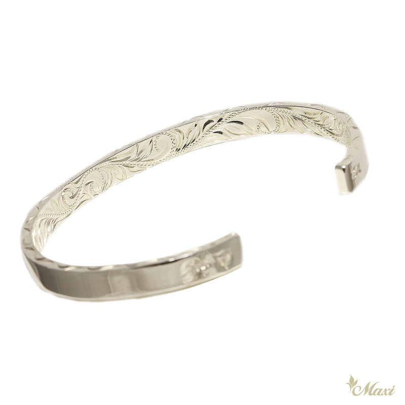 [Silver 925] Inside Engraving 6mm Hawaiian traditional design Bangle (B0520-inner)