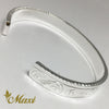 [Silver 925] 8mm Single Border Bangle Bracelet (B0521)