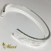 [Silver 925] 8mm Single Border Bangle Bracelet (B0521)