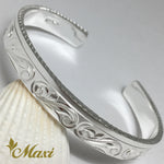 [Silver 925] 8mm Single Border Bangle Bracelet (B0521)