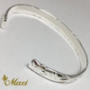 [Silver 925] 6mm Barrel Bangle Bracelet-Old English Design (B0522)