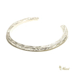 [Silver 925] 4mm Flat Wave Side Bangle Bracelet *Made-to-order* (B0577)