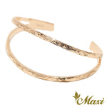 [14K Gold] Double Open Bangle Bracelet *Made to Order* (B0583)