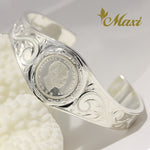 [Silver 925] Replica Kalakaua Coin Bangle Bracelet (B0605 Large) Made to Order