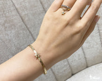 [14K/18K Gold] Hawaiian Hoku Star Open Bangle Bracelet*Made-to-order* (B0587)