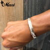 Diamond Head Bangle Bracelet [Silver 925] model puton