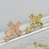 [14K Gold] Cross Pierced Earring *Made-to-order* (E0177)