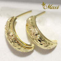 [14K/18K Gold] Two Tone Hoop Earrings (E0199)