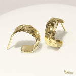 [14K/18K Gold] 6mm Width Scallop Edged Hoop Pierced Earring (E0241 cutout)