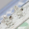 [Silver 925] Hawaiian Plumeria Flower Stud Pierced Earring (E0223SS)