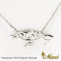 Honu Necklace White Gold