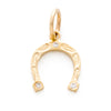 14K Yellow Gold Horseshoe Pendant with Diamond