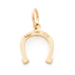 14K Yellow Gold Horseshoe Pendant with Diamond