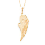 14K Yellow Gold Anela Wing Pendant Large