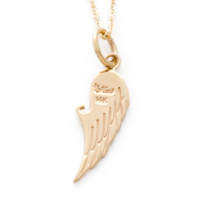 14K Yellow Gold Anela Wing Pendant Small