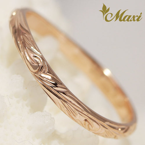 [18K Gold] 2mm Width Wavy Line Ring*Made to Order*(KR0026)