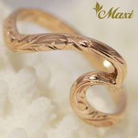 [14K/18K Gold] Large Nalu Wave Ring [Made to Order] (KR0039)