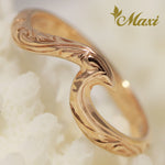 [14K/18K Gold] Small Nalu Wave Ring [Made to Order] (KR0040)