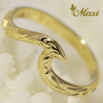 [14K/18K Gold] Small Nalu Wave Ring [Made to Order] (KR0040)