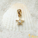 14K Yellow Gold Star Pendant with Diamond