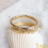 Twisted Open Ring with Round Stone [14K/18K Gold]