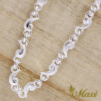 [Silver 925] Hand Engraved Scroll Necklace *Made-to-order*(N0022)