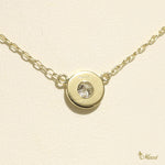 [14K Gold] 6.3mm Round Necklace and 0.1ct Diamond*Made-to-order*(N0332-6.3mm)　14金　ネックレス　ペンダント　オーダーメイド