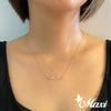 Nalu Double Wave necklace_puton image