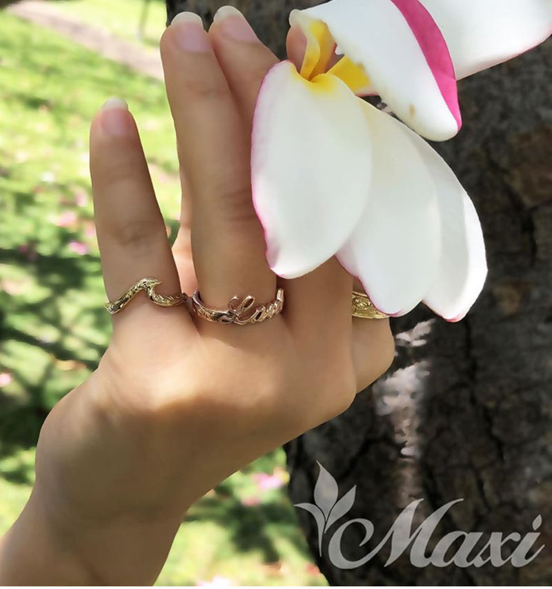 Nalu Wave and Message rings_puton image