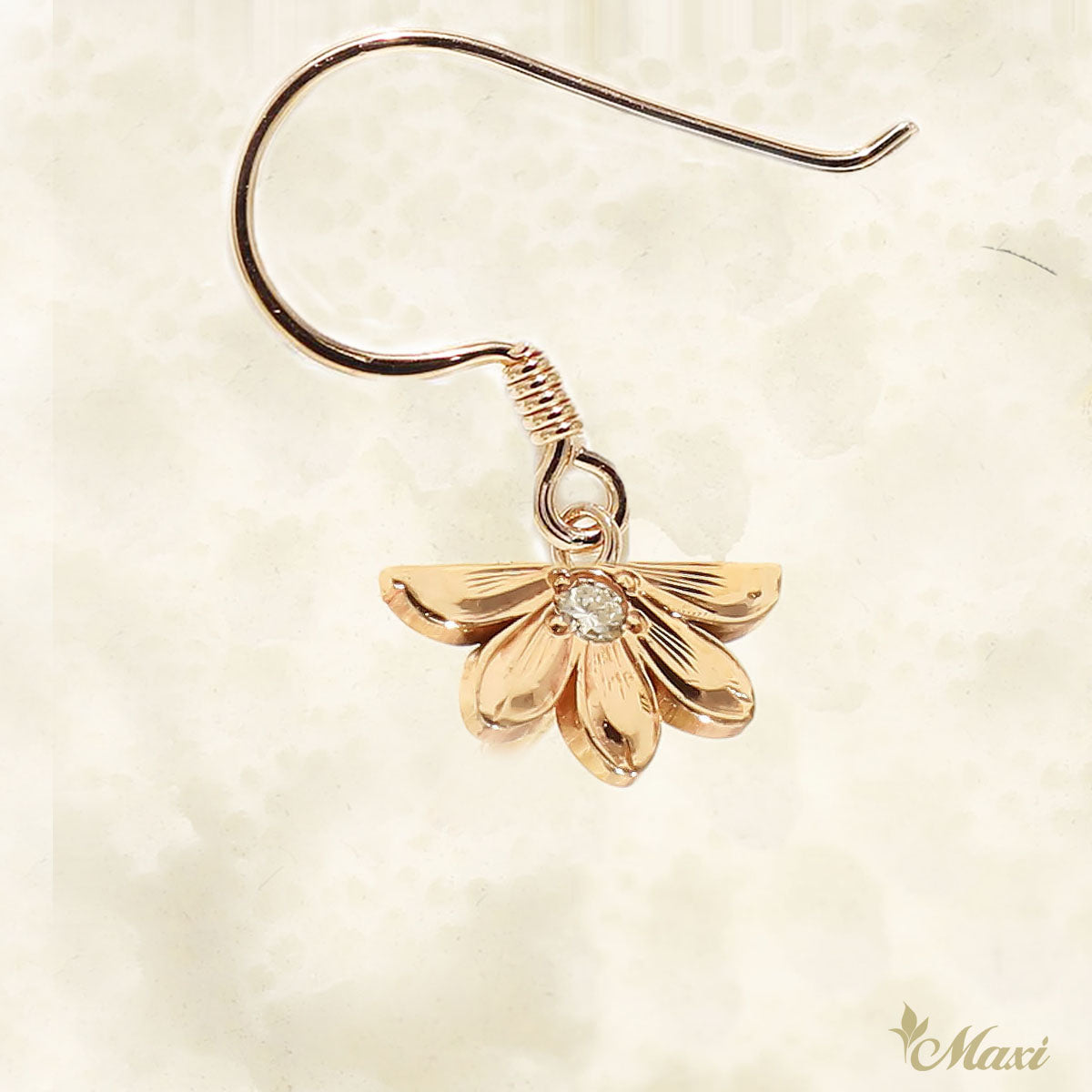 Naupaka Hook Earring Gold_2