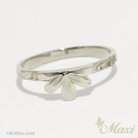 Naupaka cutout ring White gold