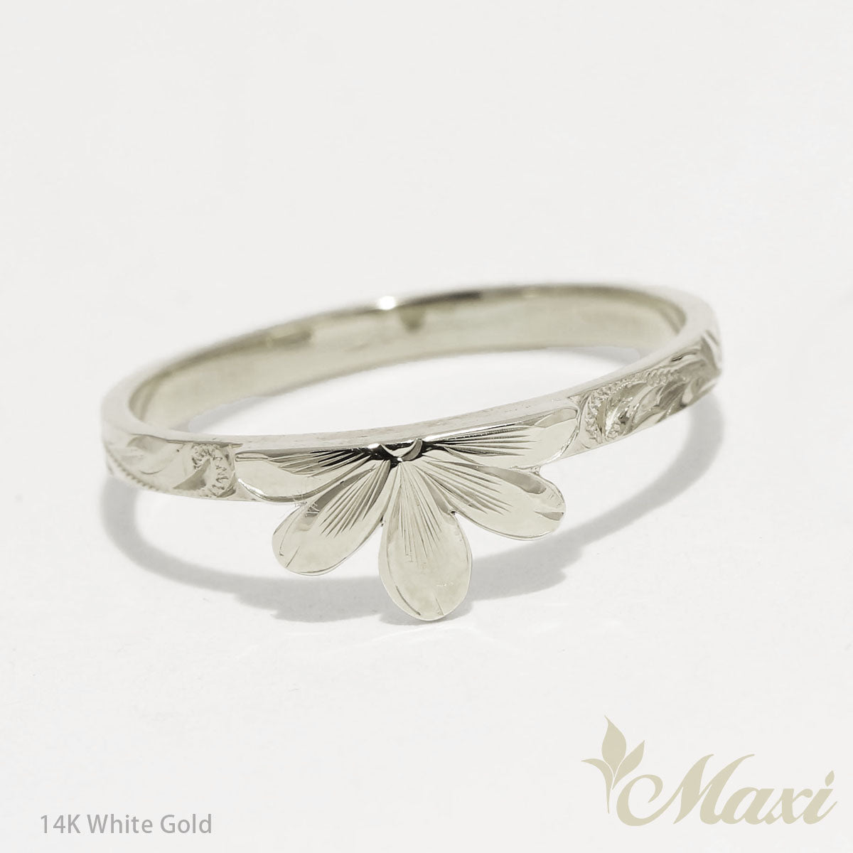Naupaka cutout ring White gold