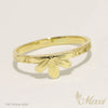 Naupaka cutout ring Yellow gold