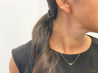 Naupaka earring and necklace with Diamond puton image