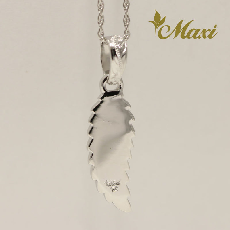 [14K Gold] Maile Leaf Pendant Large *Made-to-order* (P0111)