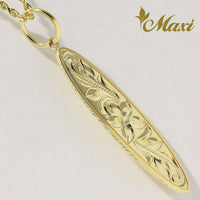 [14K Gold] Surfboard Pendant Large (P0172-1.2mm thick) [Made to Order]