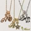 Initial Pendant-Small with Diamond [14K Gold]
