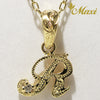 [14K Gold] Initial Pendant Small with Diamond [Made to Order] (P0628)