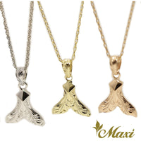 [14K/18K Gold] Kohola Whale Tail Pendant *Made to Order* (P0691)